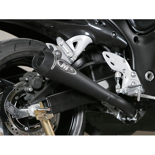 M4 SLIP-ON SYSTEM WITH TWIN BLACK RETRO-DRAG CANISTERS - 2008-2020 Suzuki  Hayabusa GSX1300R - SU8322